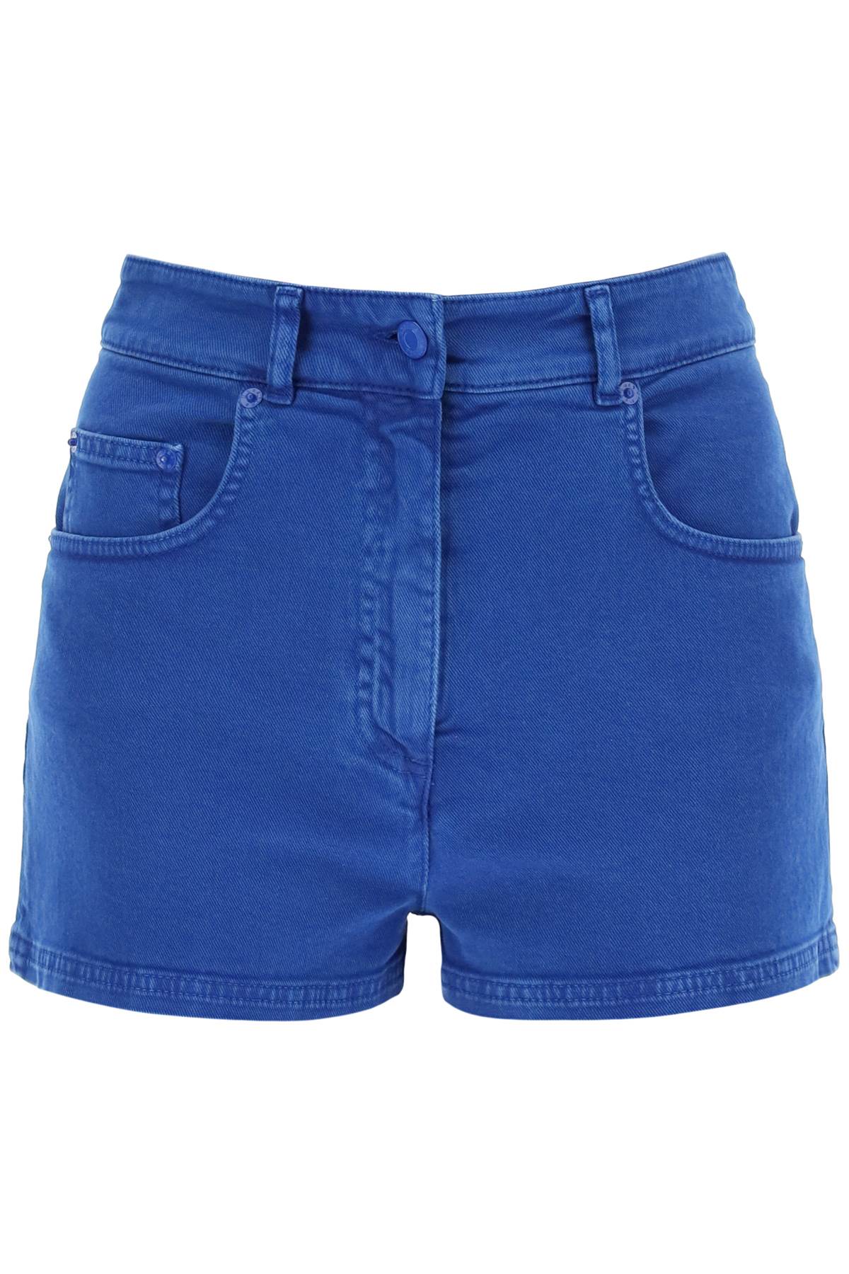 Moschino Garment Dyed Denim Shorts   Blu