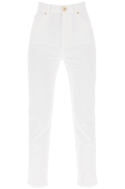 Balmain High Waisted Slim Jeans   Bianco