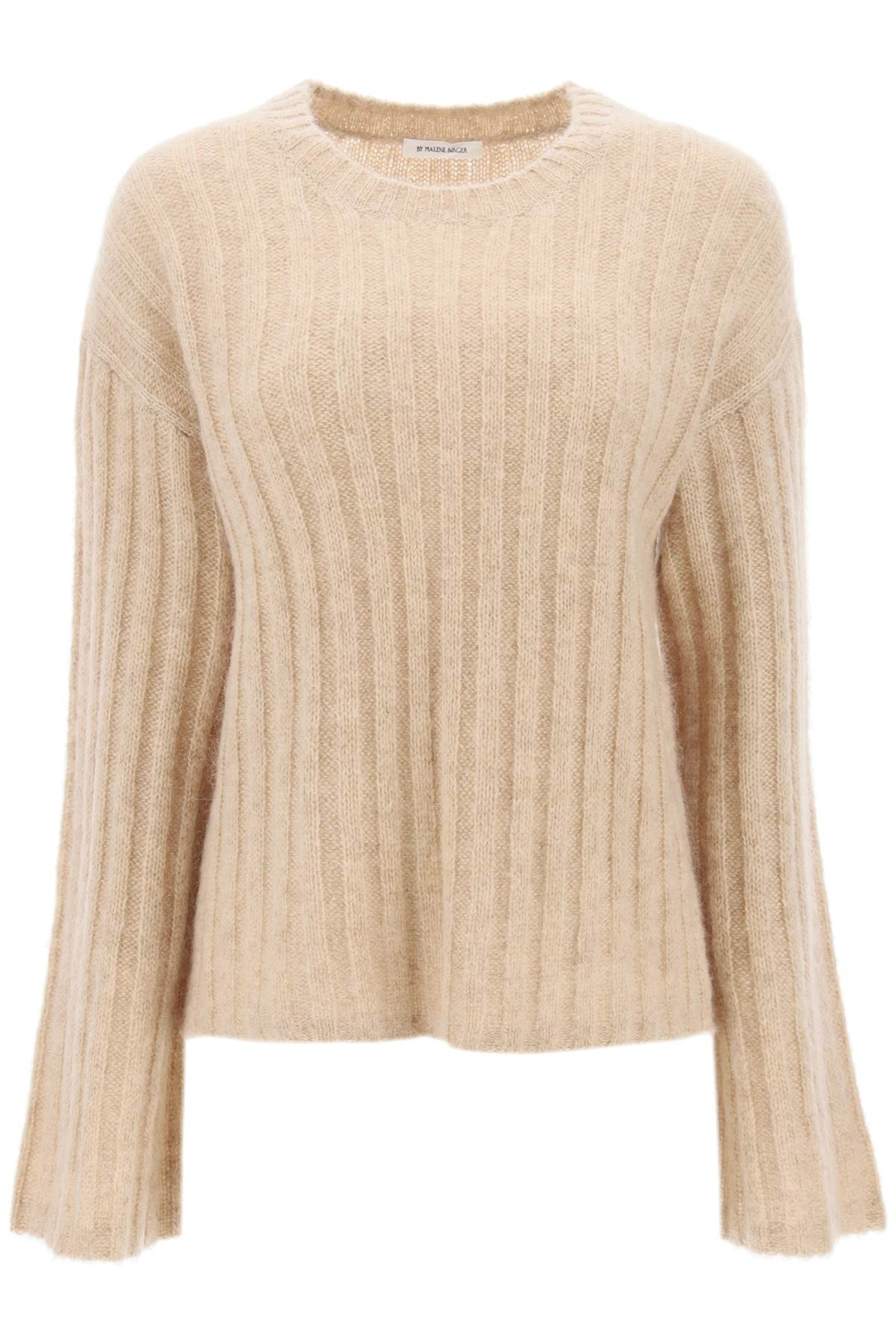 By Malene Birger Ribbed Knit Pullover Sweater   Beige
