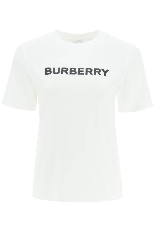 Burberry T Shirt With Logo Print   Bianco