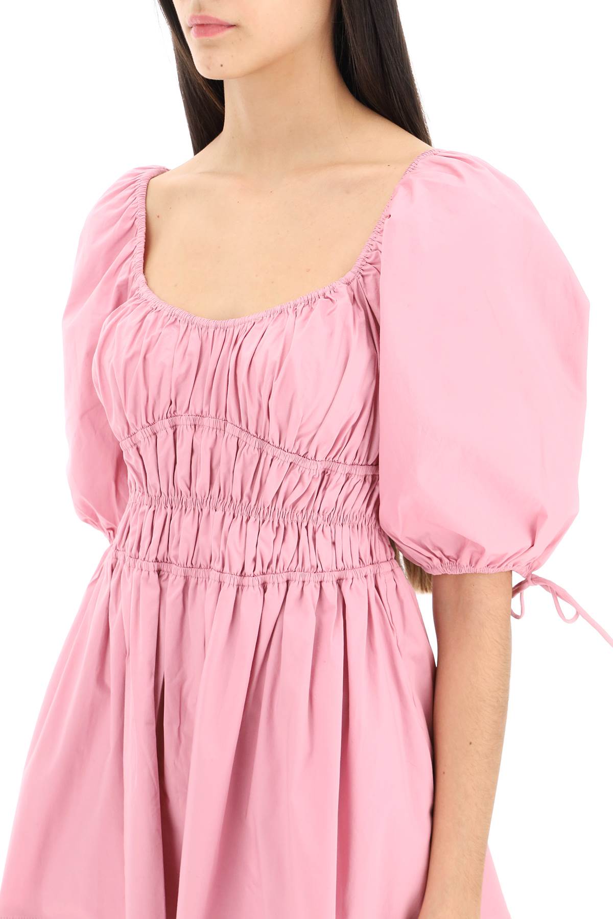Staud 'Faye' Mini Cotton Dress   Rosa