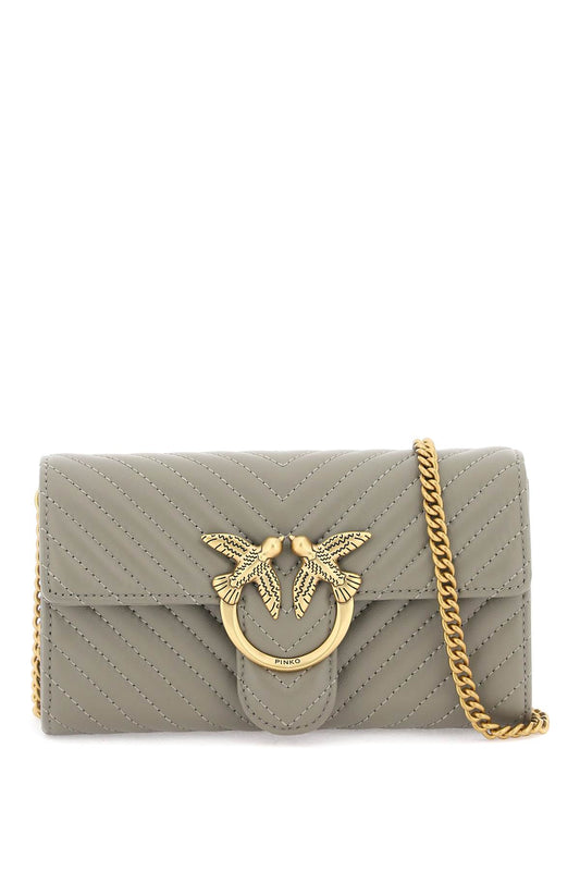 Pinko love bag chevron crossbody bag