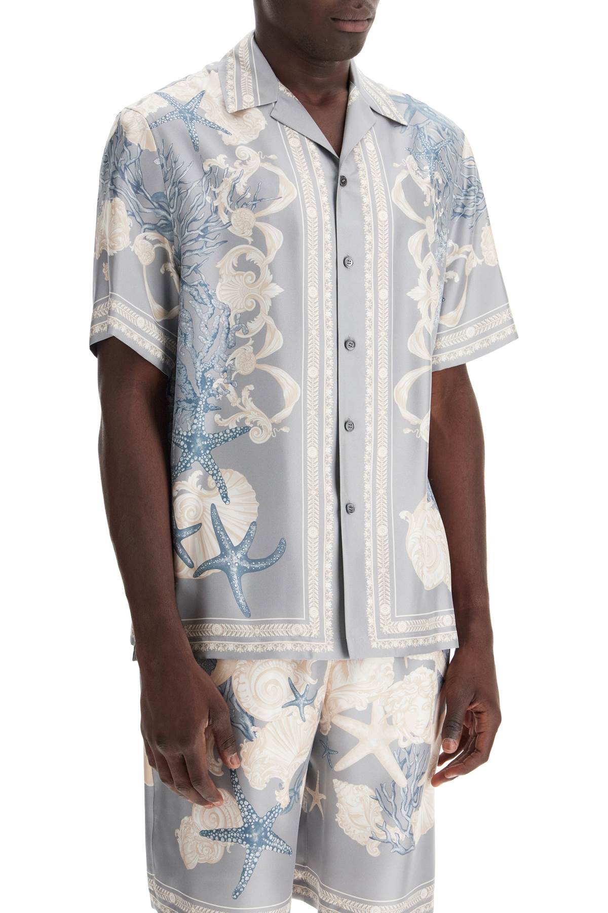 Versace baroque printed silk bowling shirt set for the - VivaceVenus