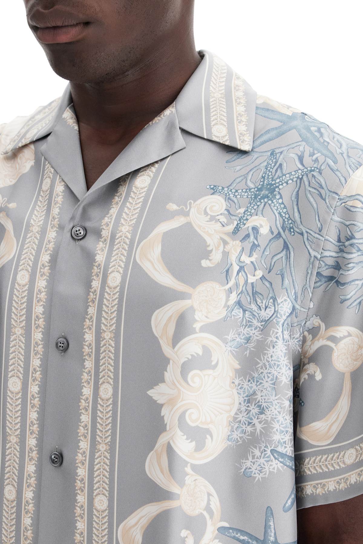 Versace baroque printed silk bowling shirt set for the - VivaceVenus