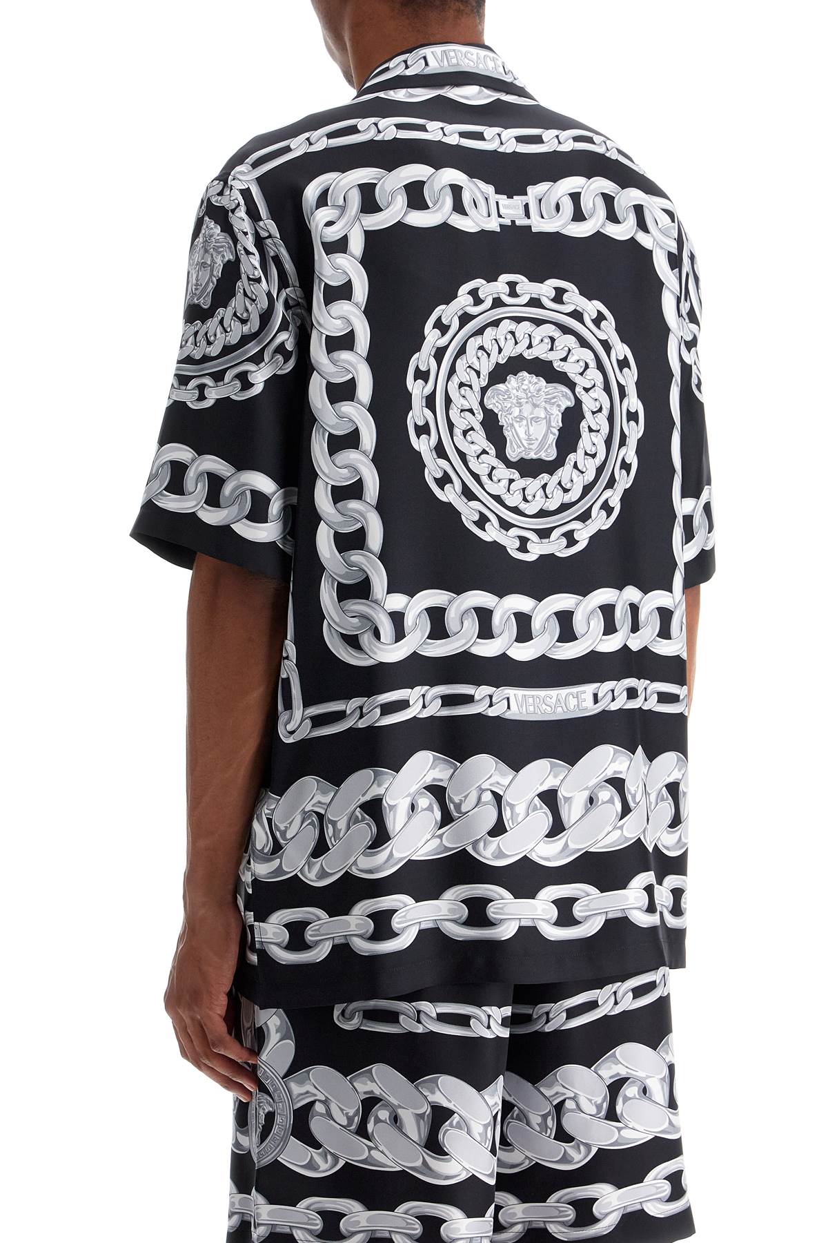 Versace 'printed silk medusa chains bowling shirt - VivaceVenus