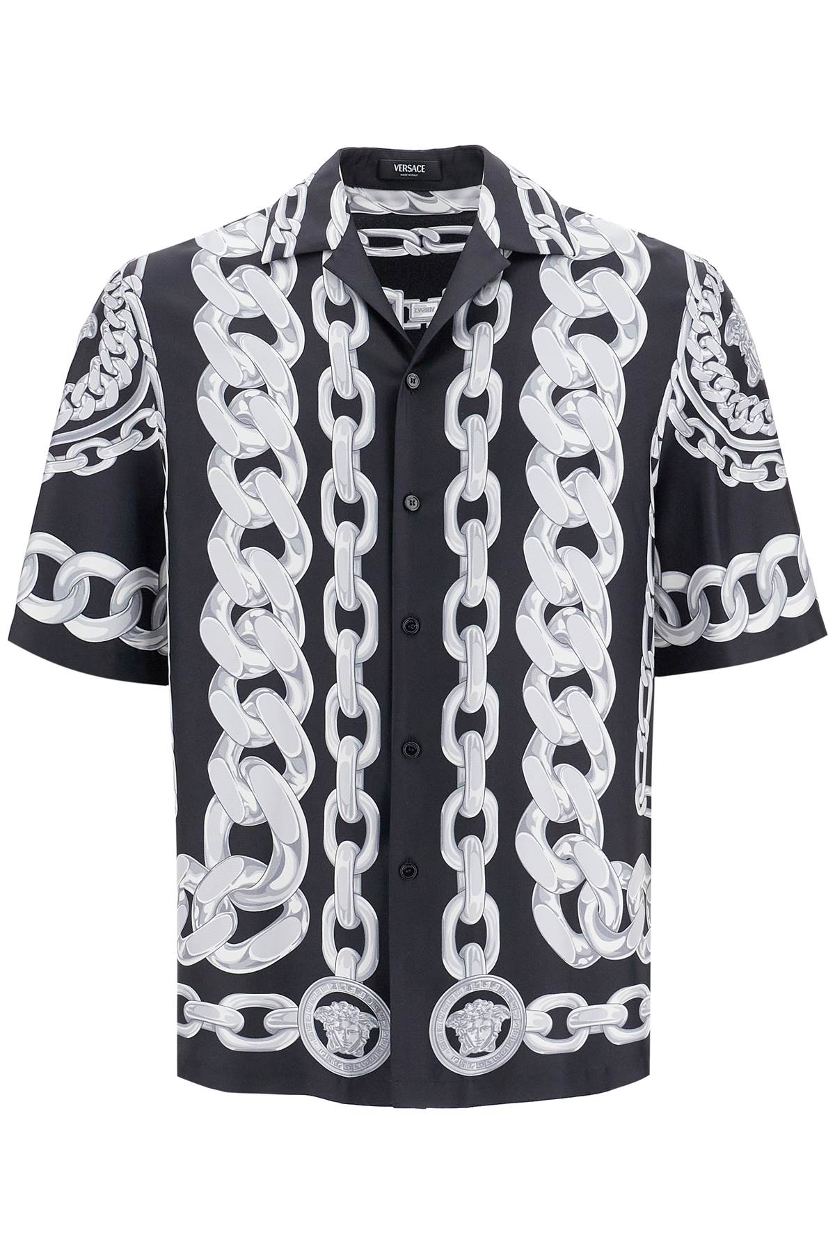 Versace 'printed silk medusa chains bowling shirt - VivaceVenus