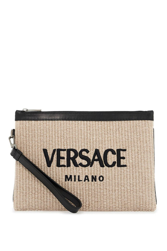 Versace raffia pouch for - VivaceVenus