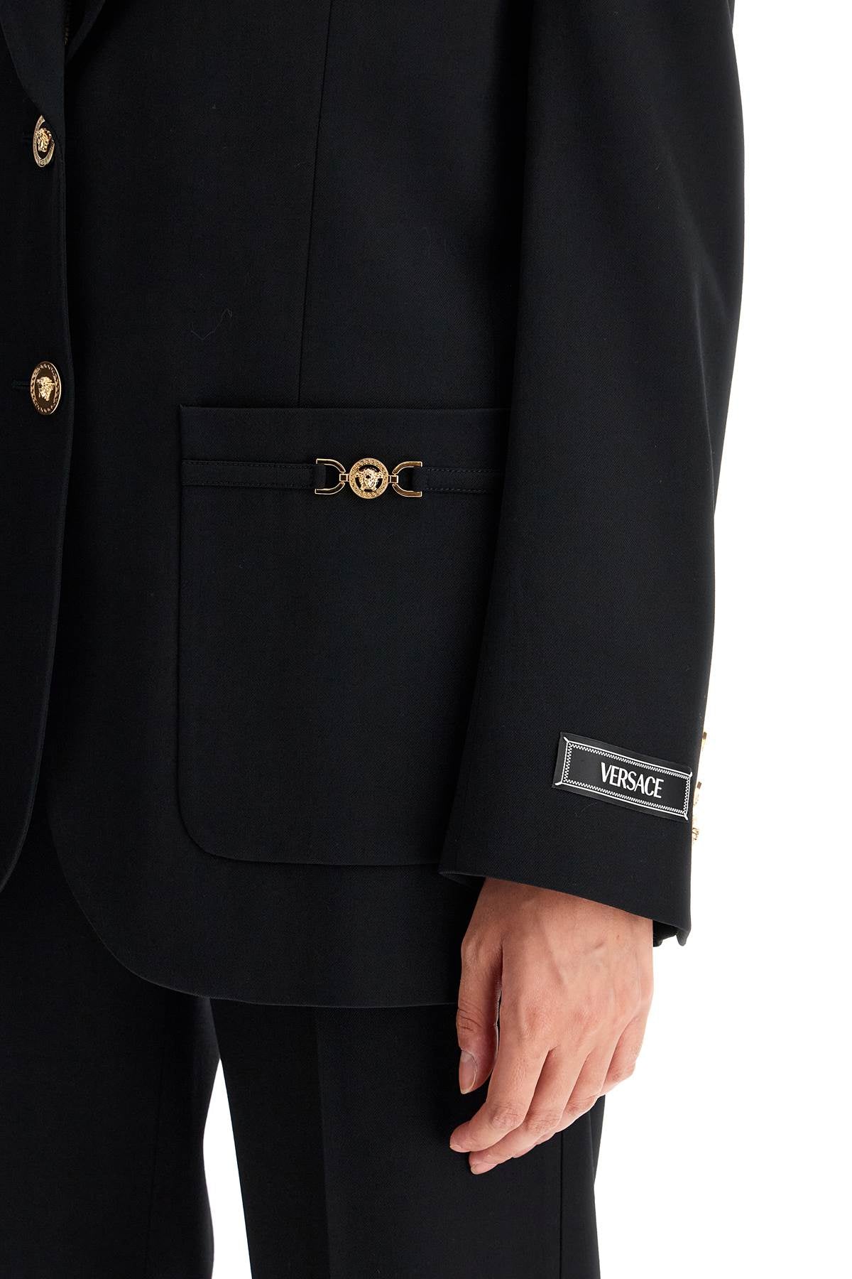 Versace single-breasted wool stretch blazer - VivaceVenus