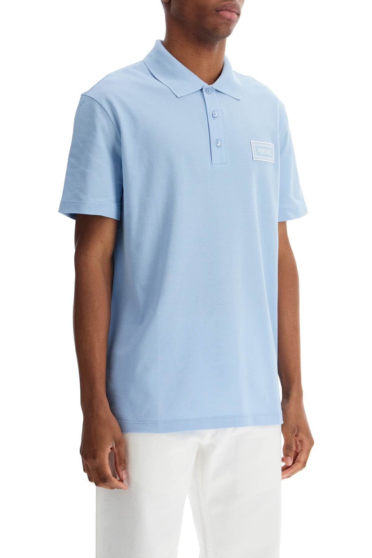 Versace short-sleeved polo shirt with logo - VivaceVenus