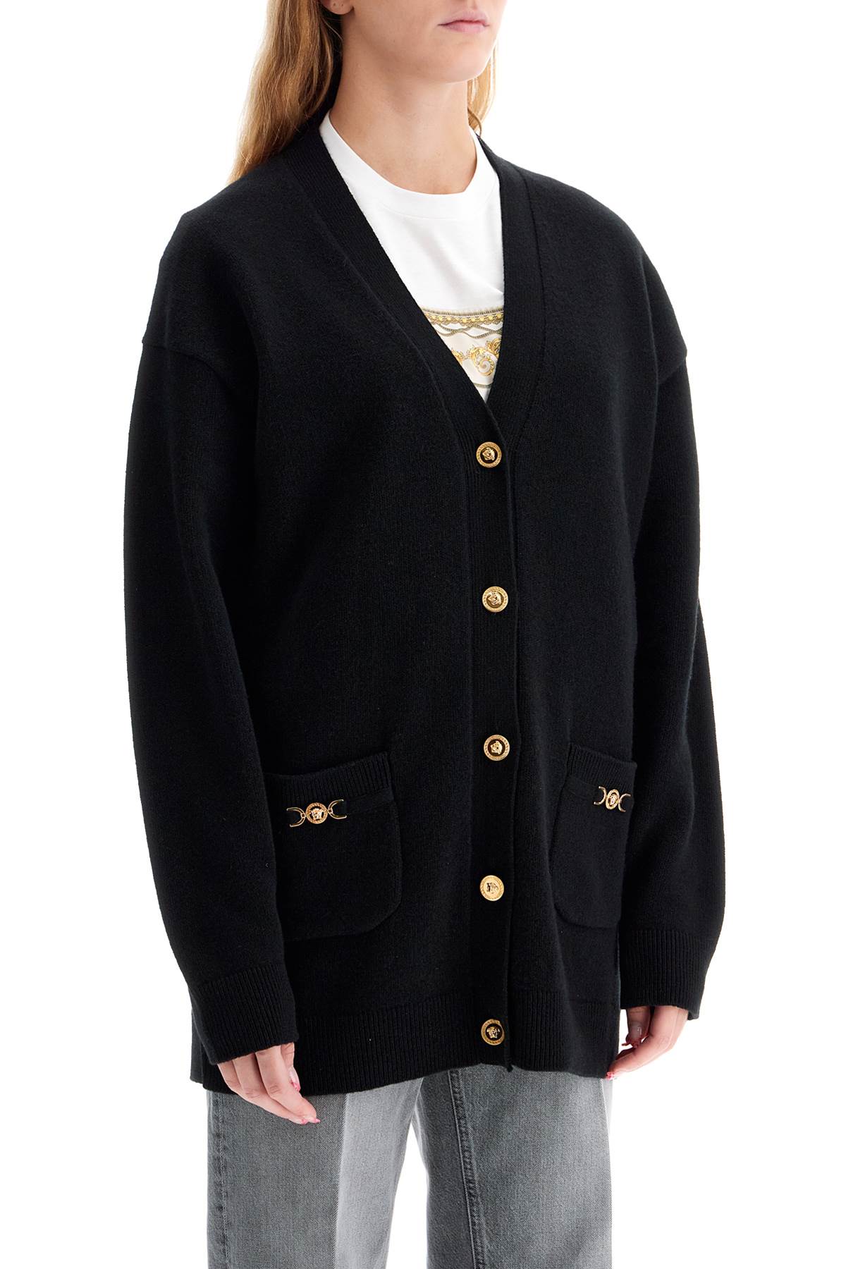 Versace boxy wool and cashmere cardigan - VivaceVenus