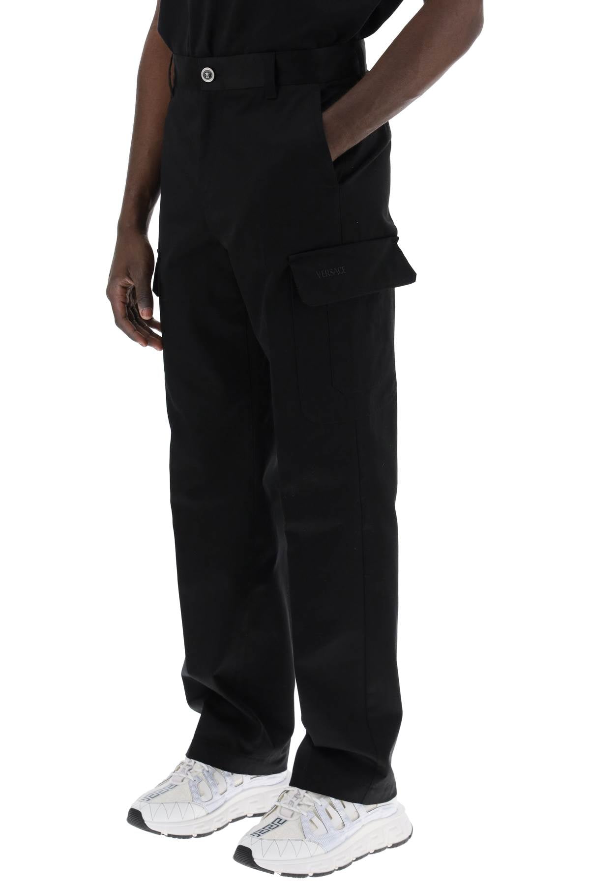 Versace cotton gabardine cargo pants in - VivaceVenus