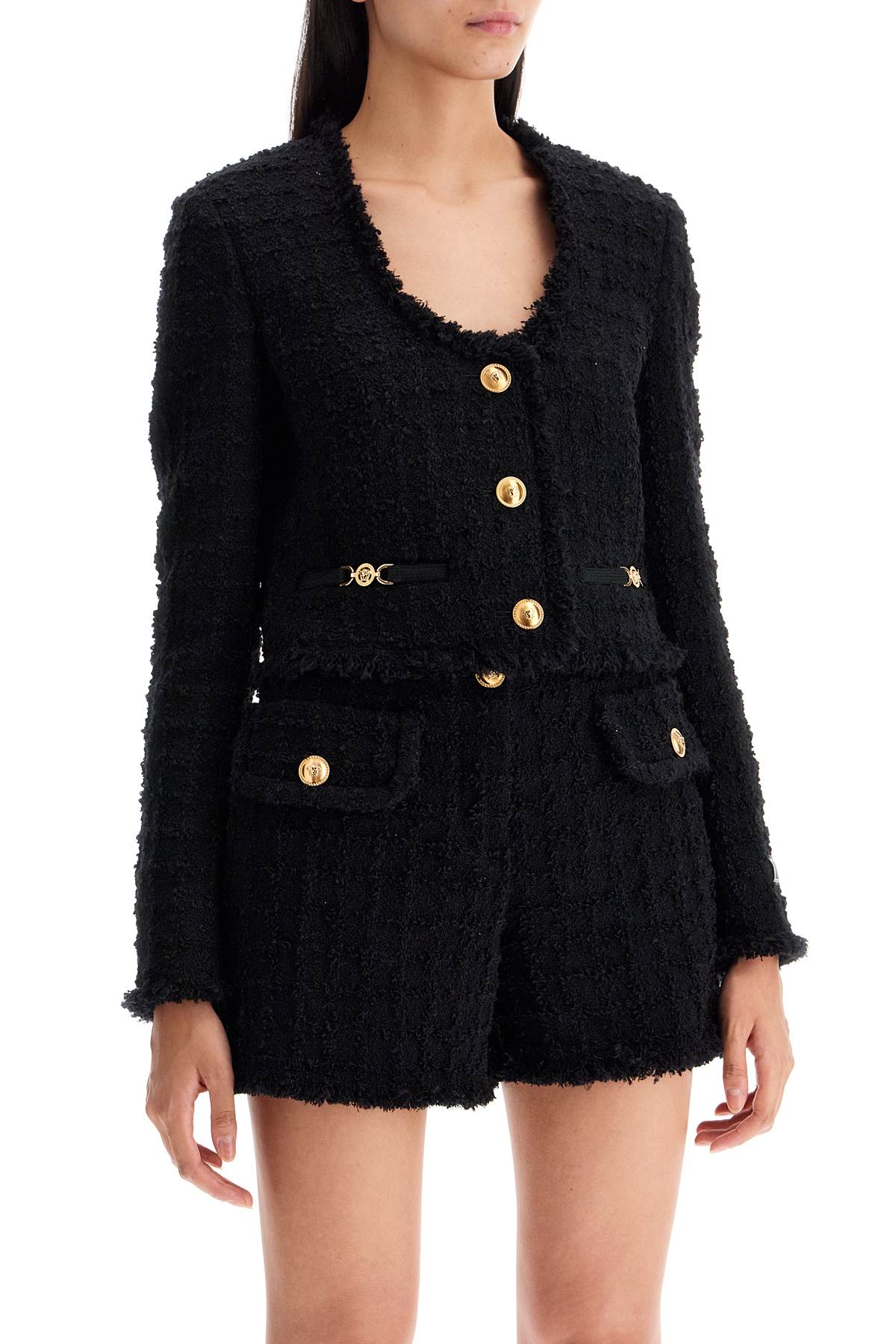 Versace short tweed heritage jacket - VivaceVenus