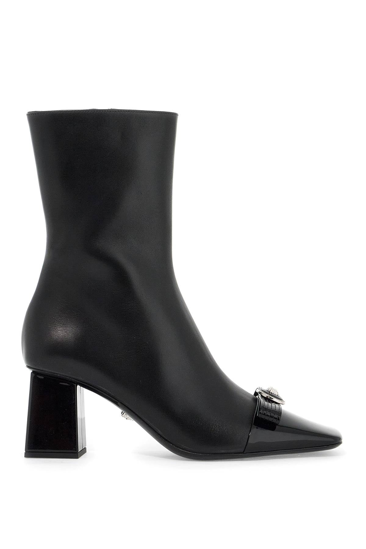 Versace gianni ribbon leather ankle boots with - VivaceVenus