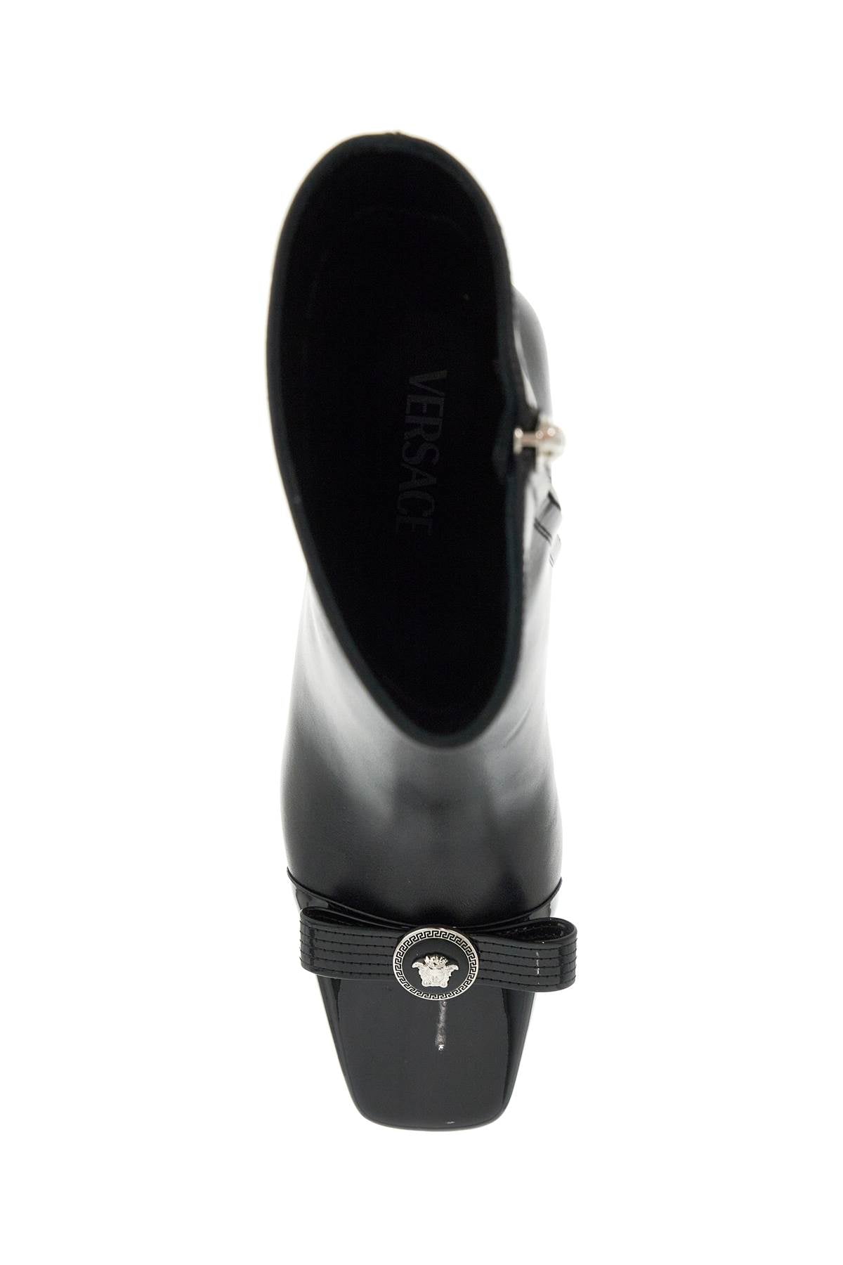 Versace gianni ribbon leather ankle boots with - VivaceVenus