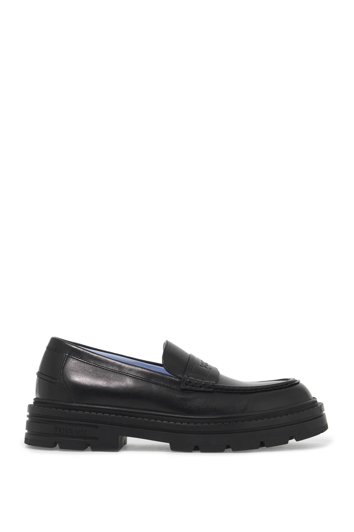 Versace smooth leather adriano loafers in - VivaceVenus