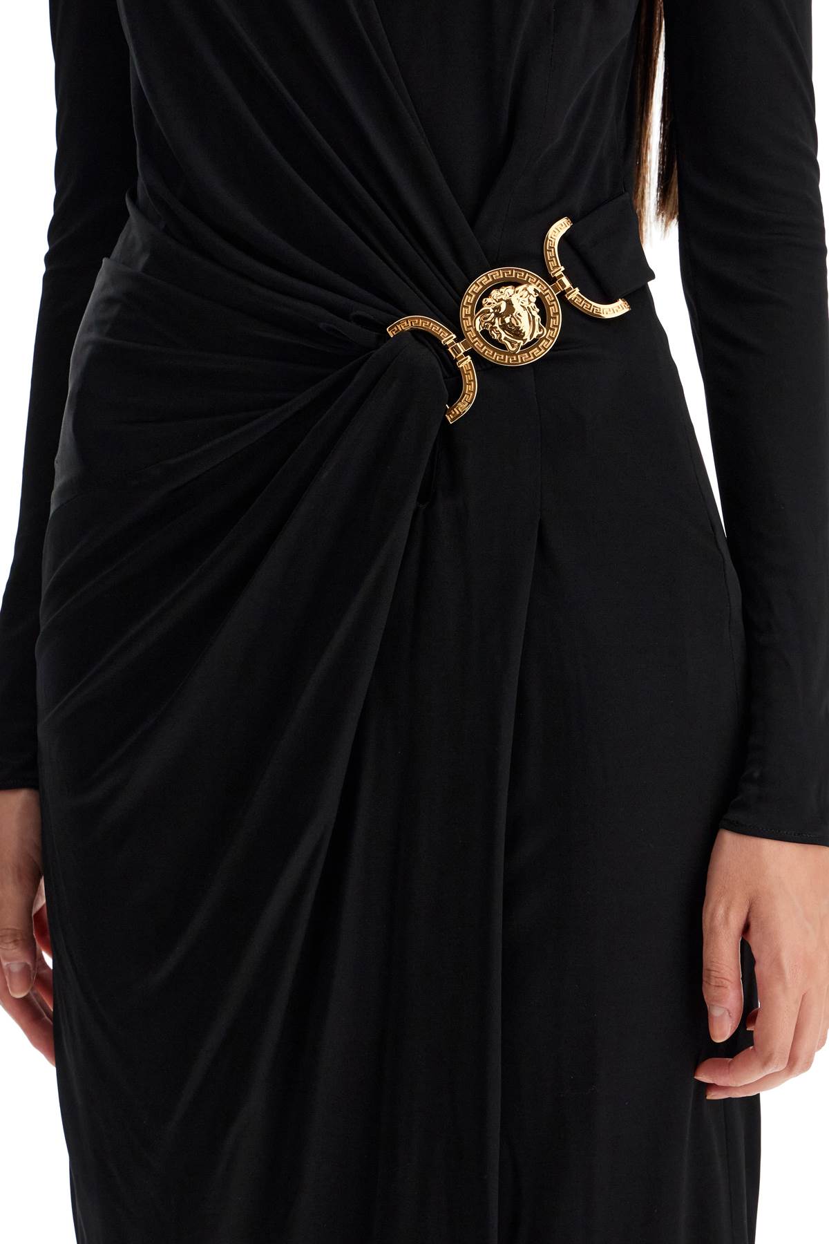 Versace draped jersey dress with - VivaceVenus