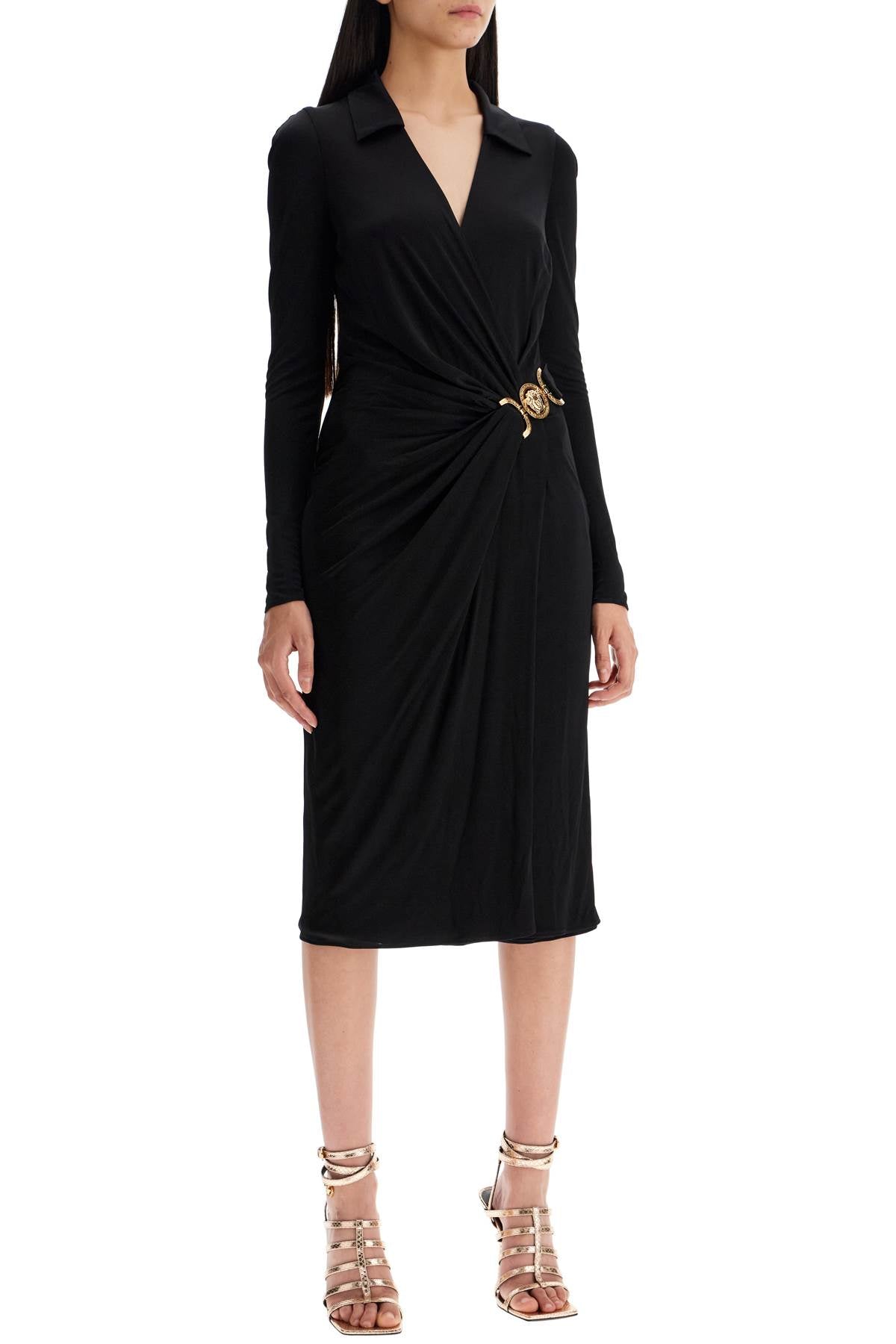 Versace draped jersey dress with - VivaceVenus