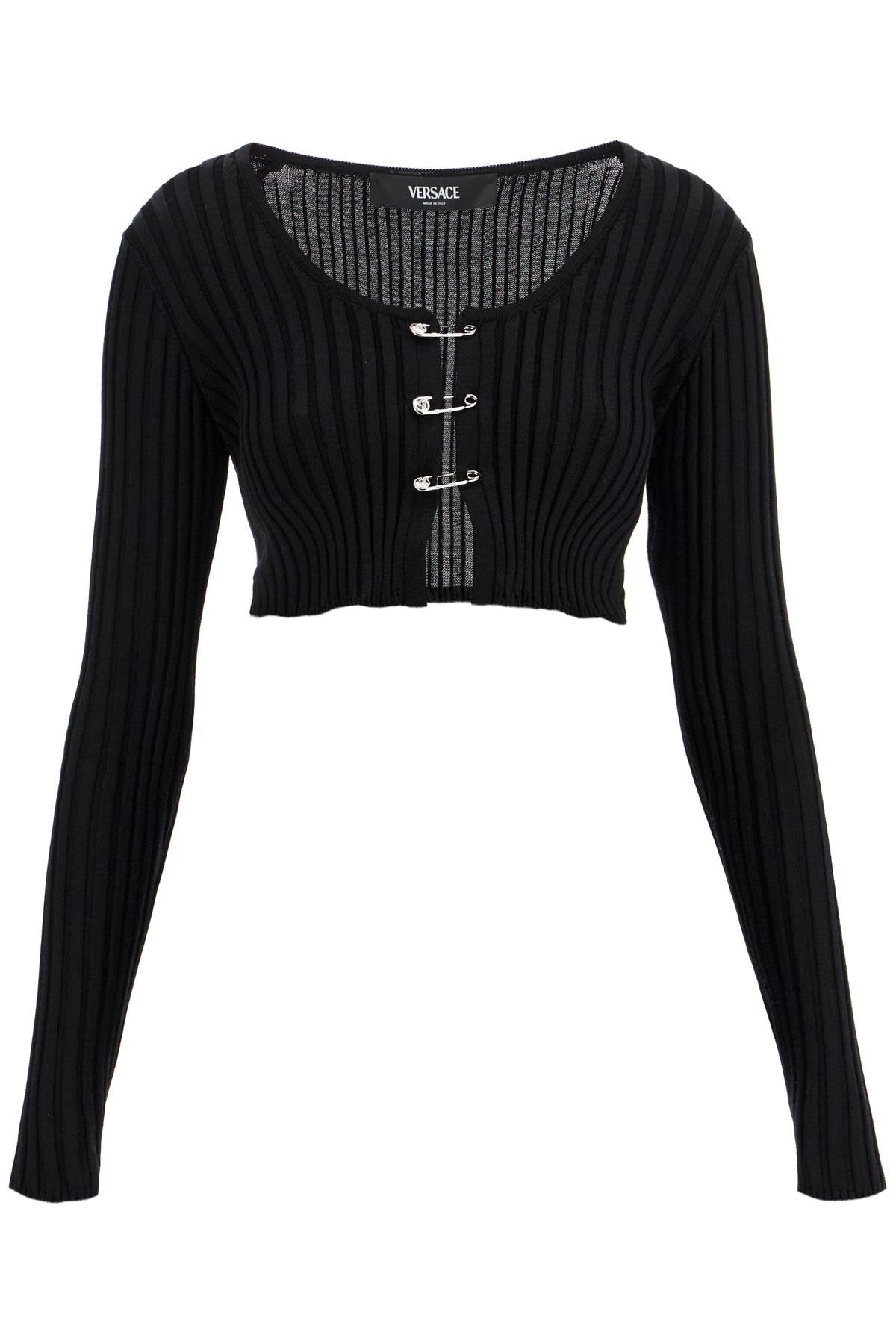 Versace 'cropped safety pin cardigan - VivaceVenus