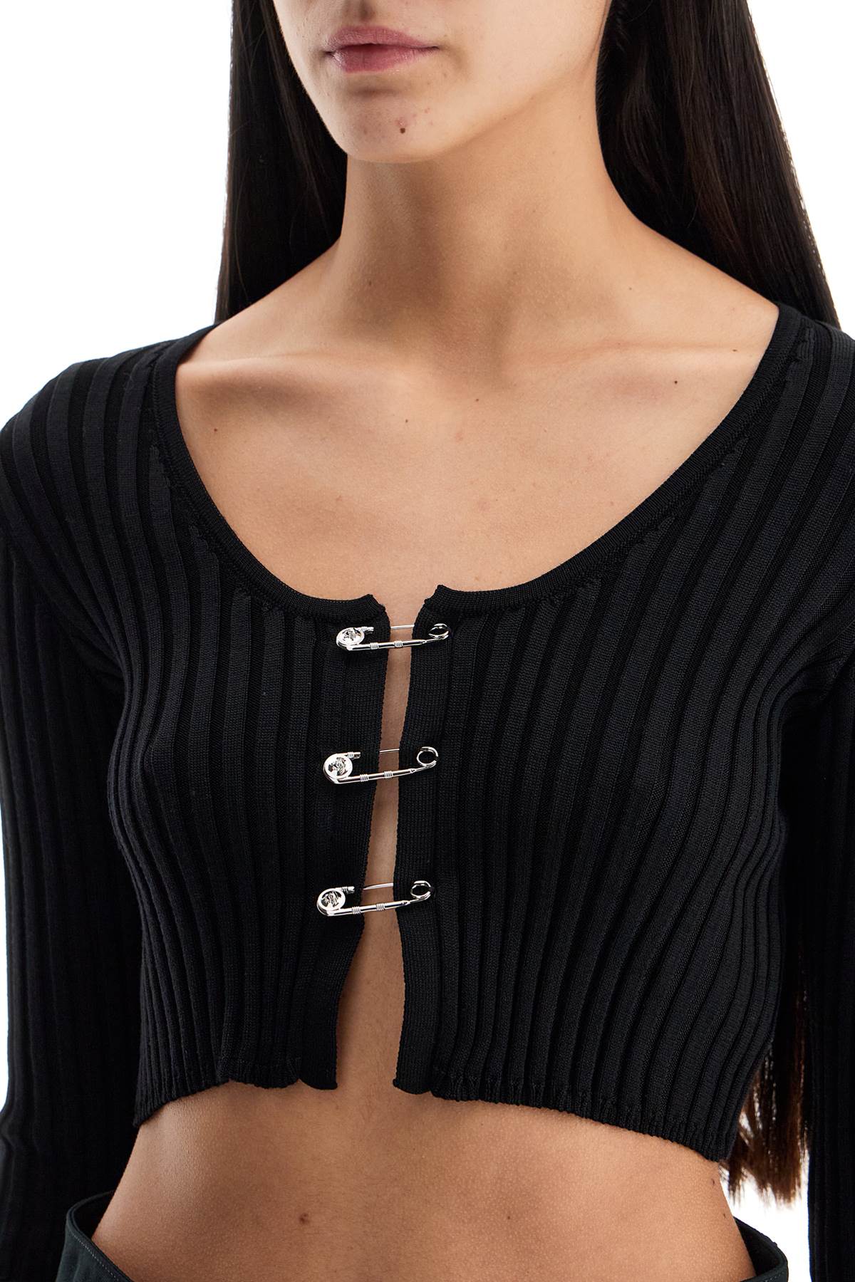 Versace 'cropped safety pin cardigan - VivaceVenus