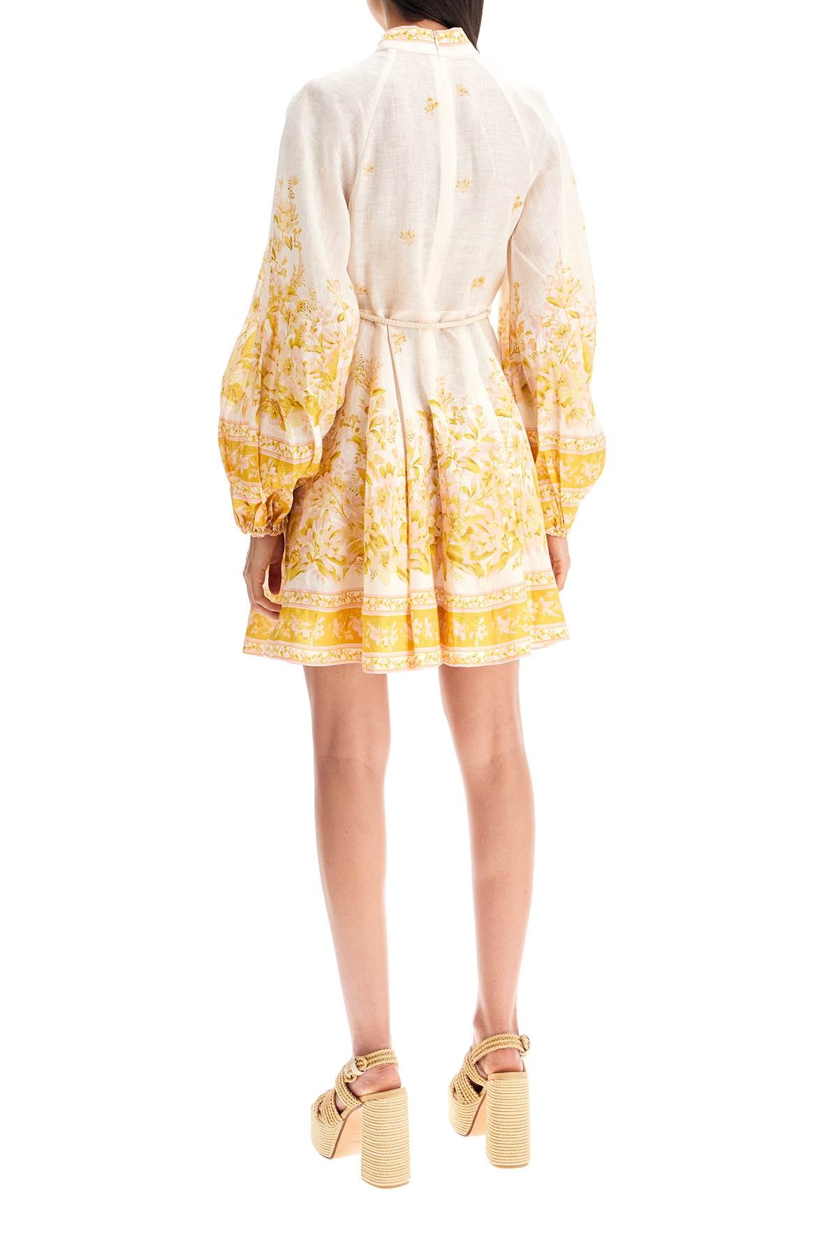 Zimmermann floral linen mini dress with - VivaceVenus