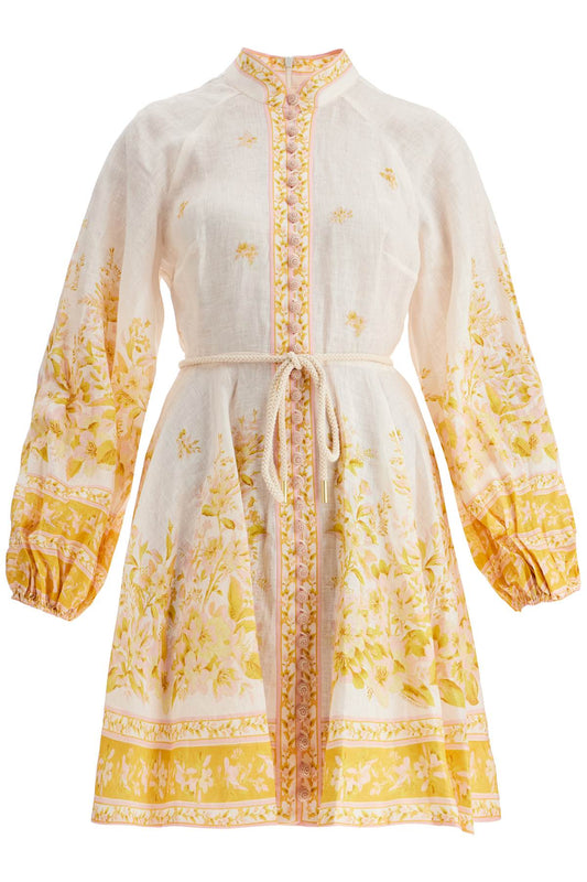 Zimmermann floral linen mini dress with - VivaceVenus