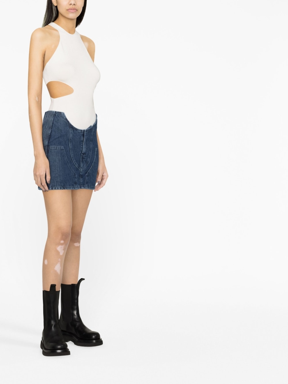 Off White Skirts Blue - VivaceVenus