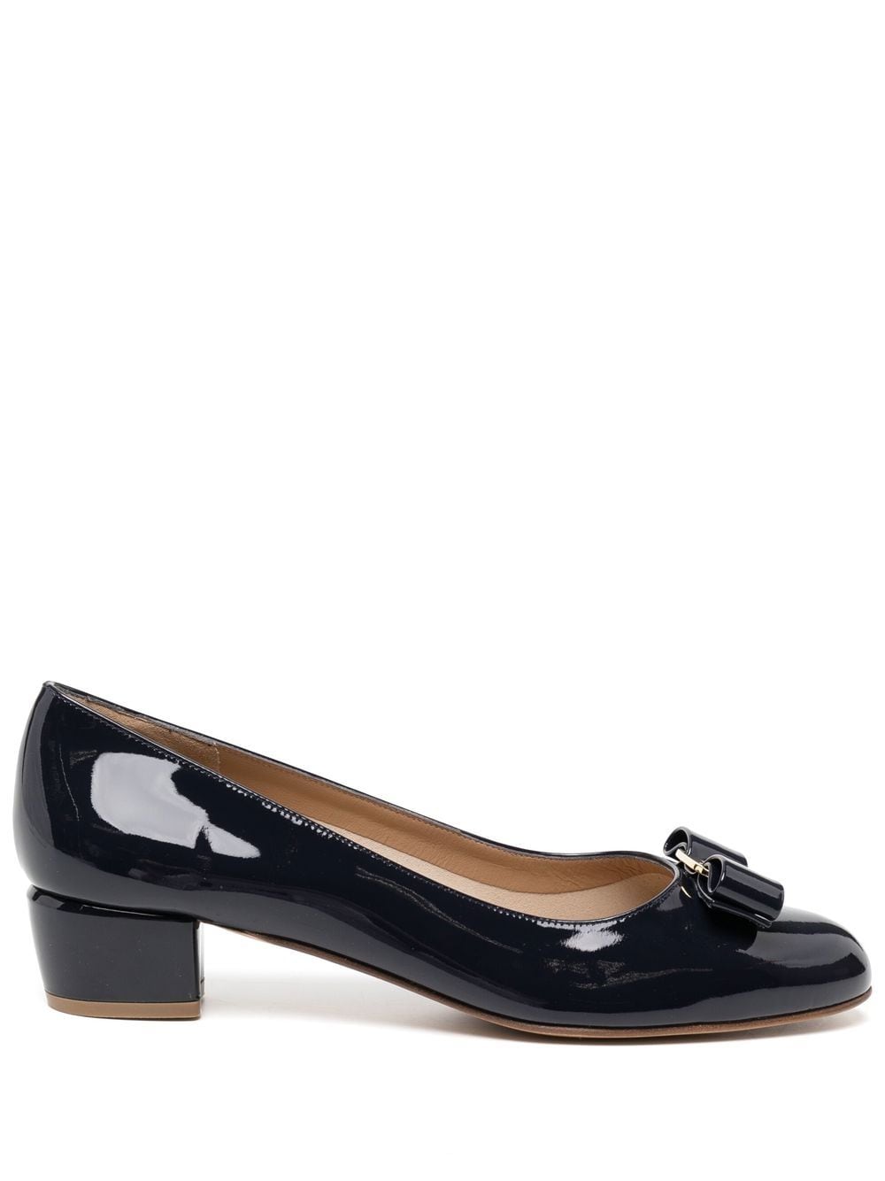 Ferragamo With Heel Blue - VivaceVenus