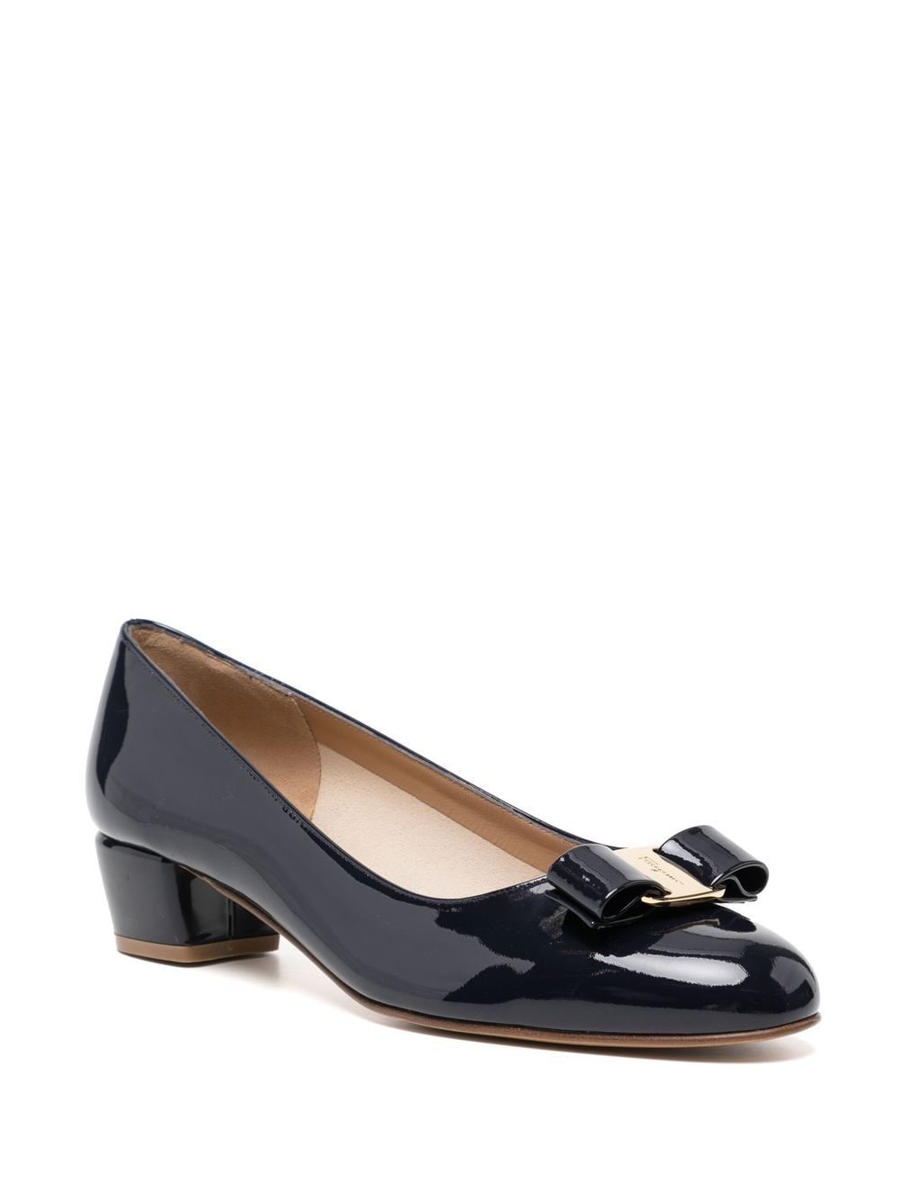 Ferragamo With Heel Blue - VivaceVenus