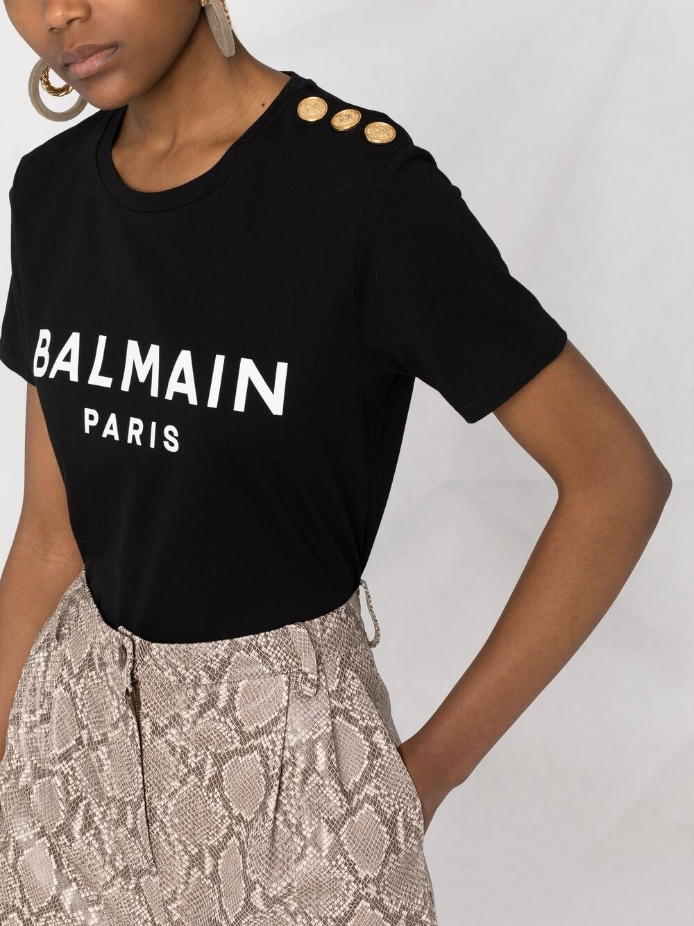 Balmain T-shirts and Polos Black - VivaceVenus