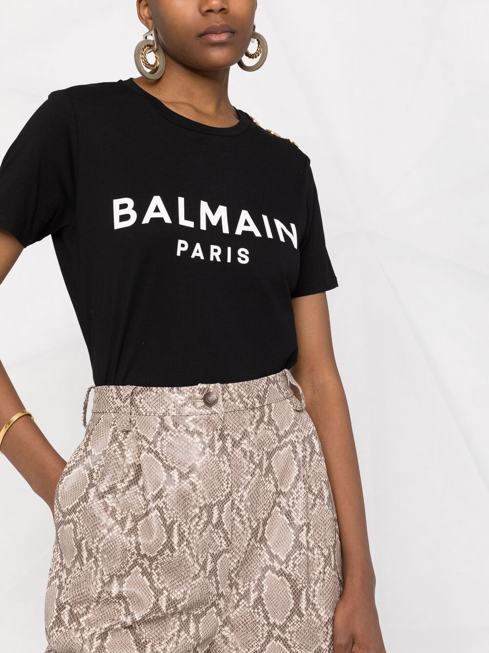 Balmain T-shirts and Polos Black - VivaceVenus