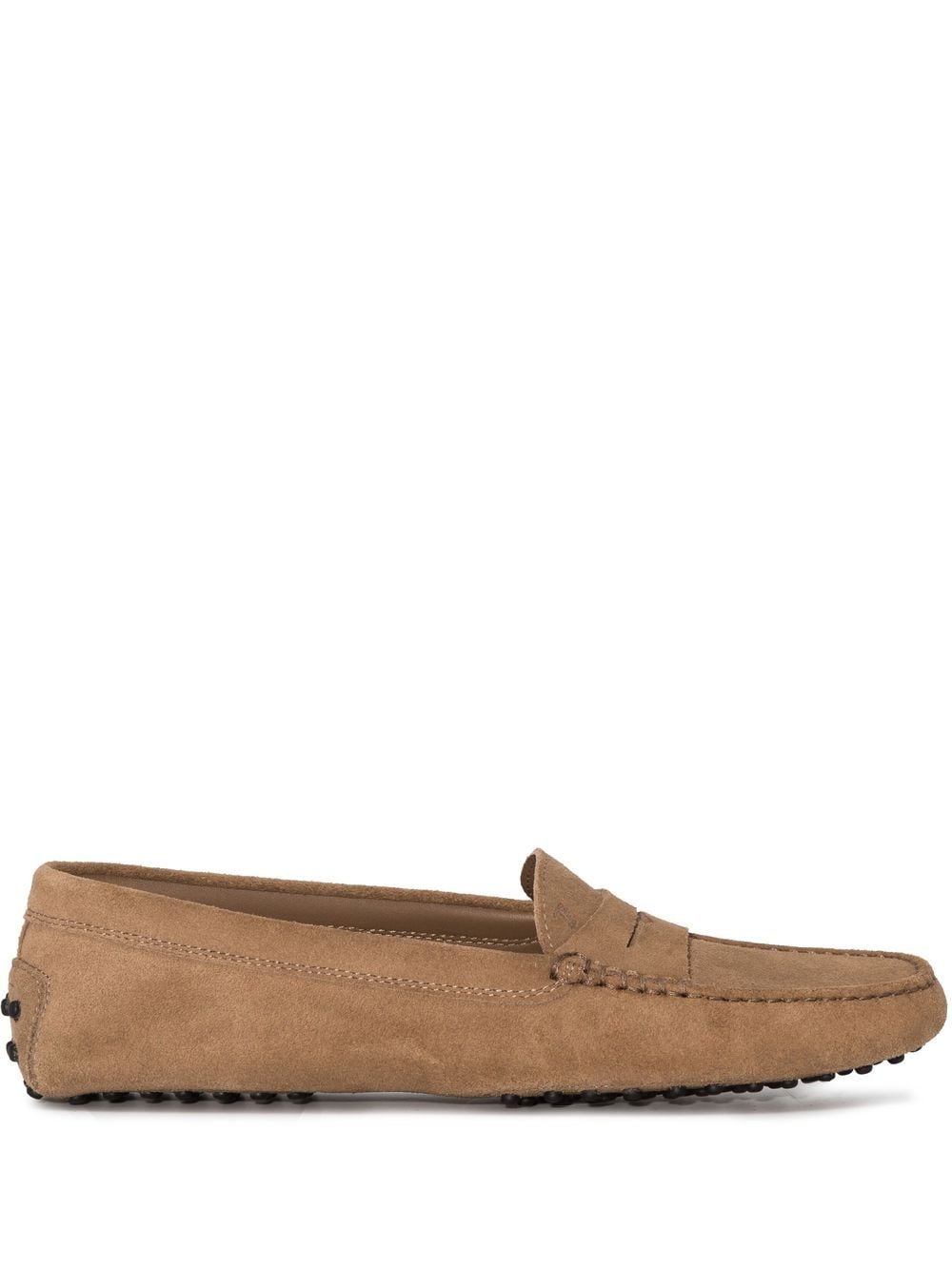 Tod's Flat almond toe loafers shoe Beige - VivaceVenus