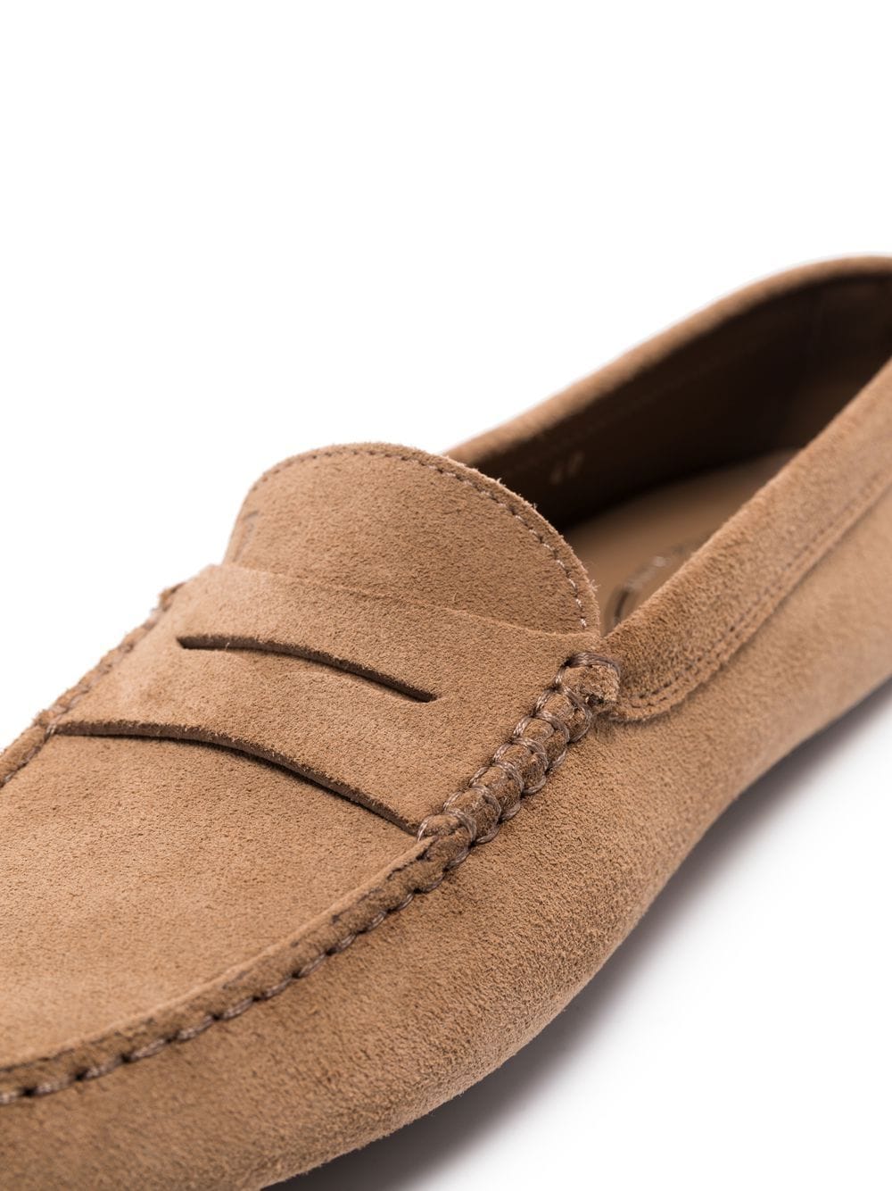 Tod's Flat almond toe loafers shoe Beige - VivaceVenus