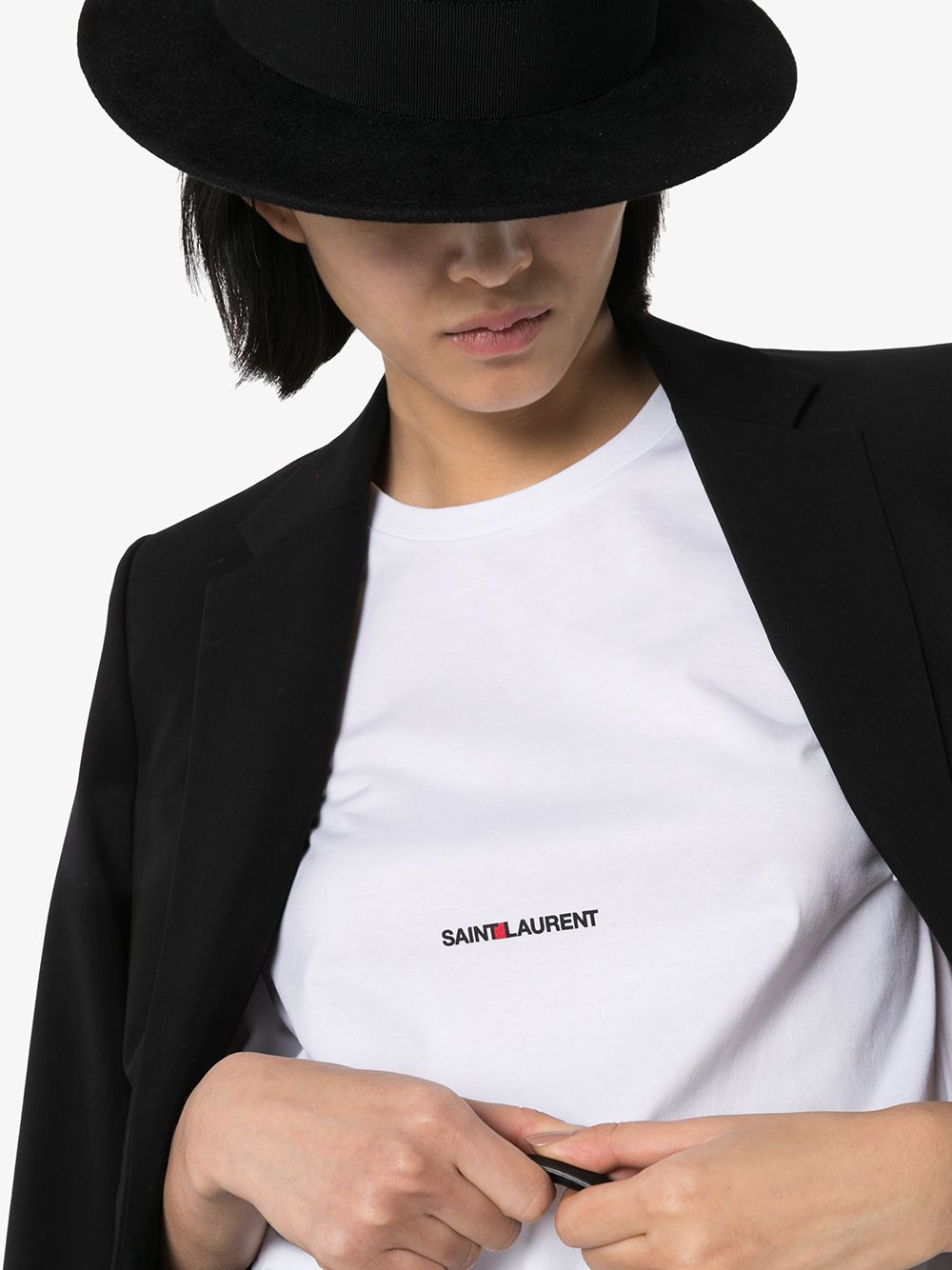 Saint Laurent  T-shirts and Polos White - VivaceVenus