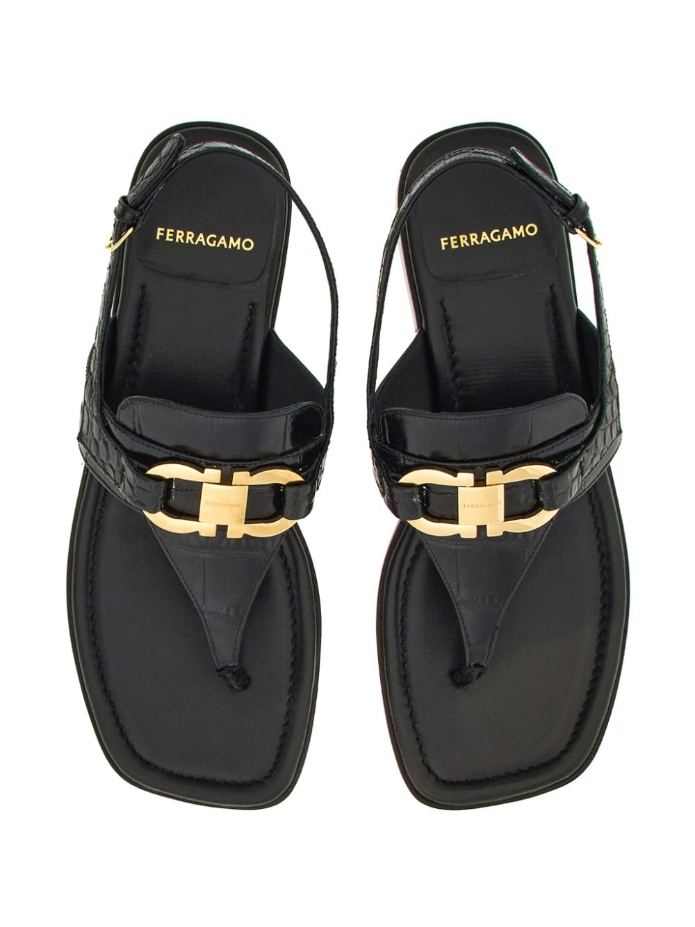 Ferragamo Sandals Black - VivaceVenus