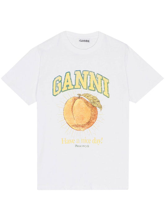 GANNI T-shirts and Polos White