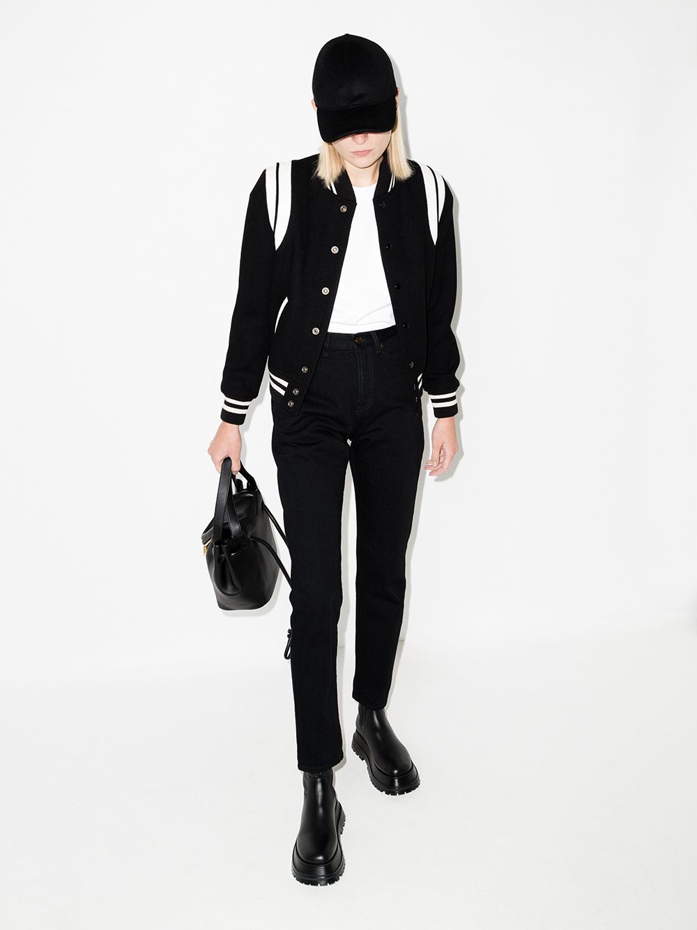 Saint Laurent  Coats Black - VivaceVenus