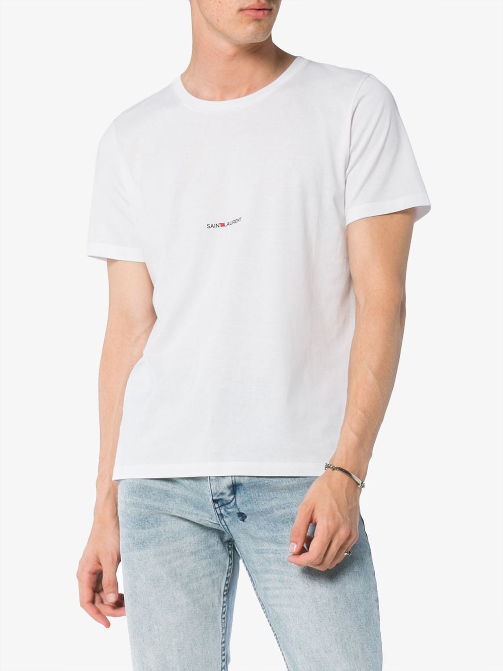 Saint Laurent  T-shirts and Polos White - VivaceVenus