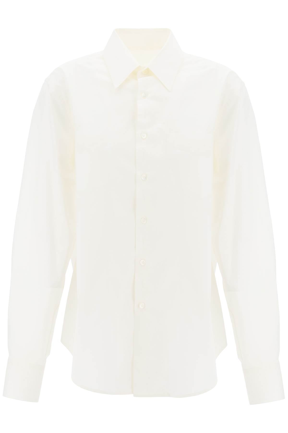 Mm6 Maison Margiela Cut Out Shirt With Open   White