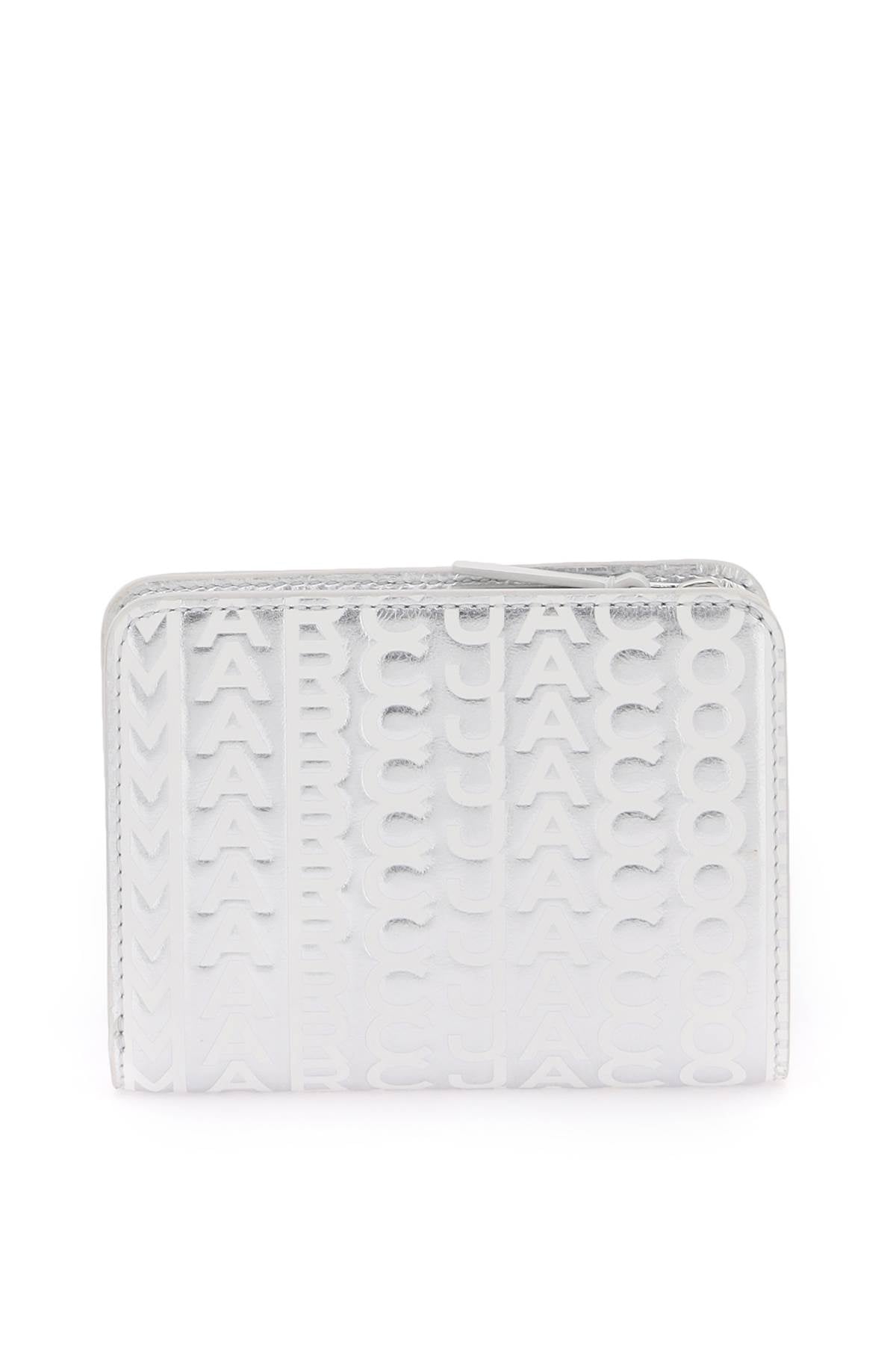 Marc Jacobs The Monogram Metallic Mini Compact Wallet   Argento
