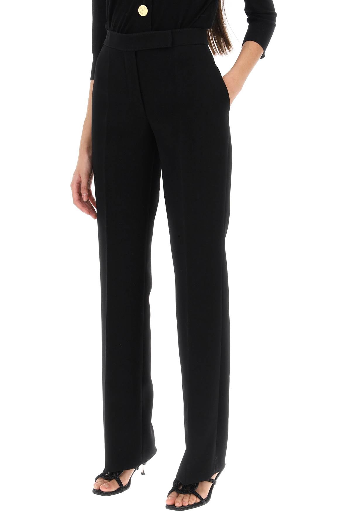 Tory Burch straight leg pants in crepe cady - VivaceVenus