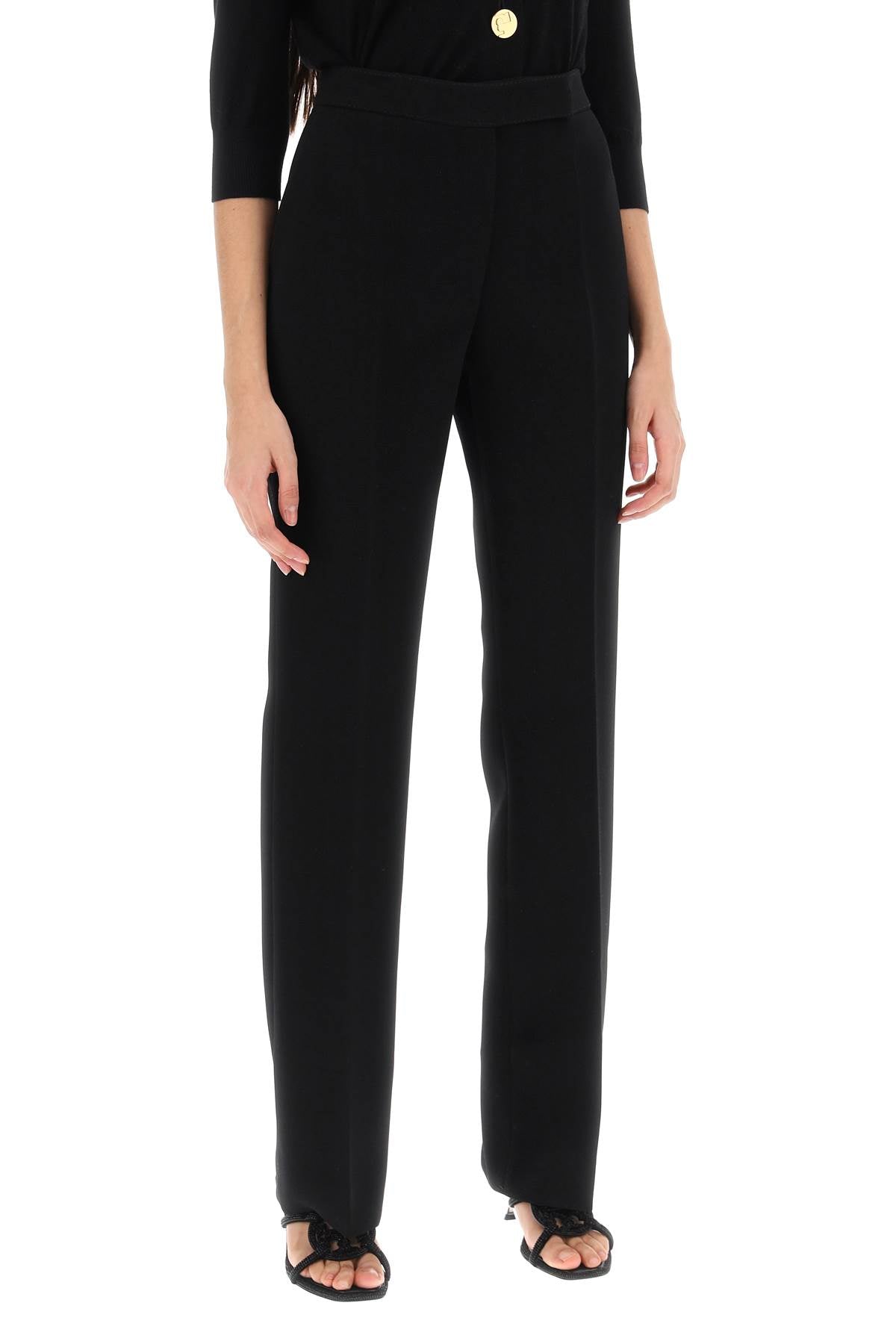 Tory Burch straight leg pants in crepe cady - VivaceVenus