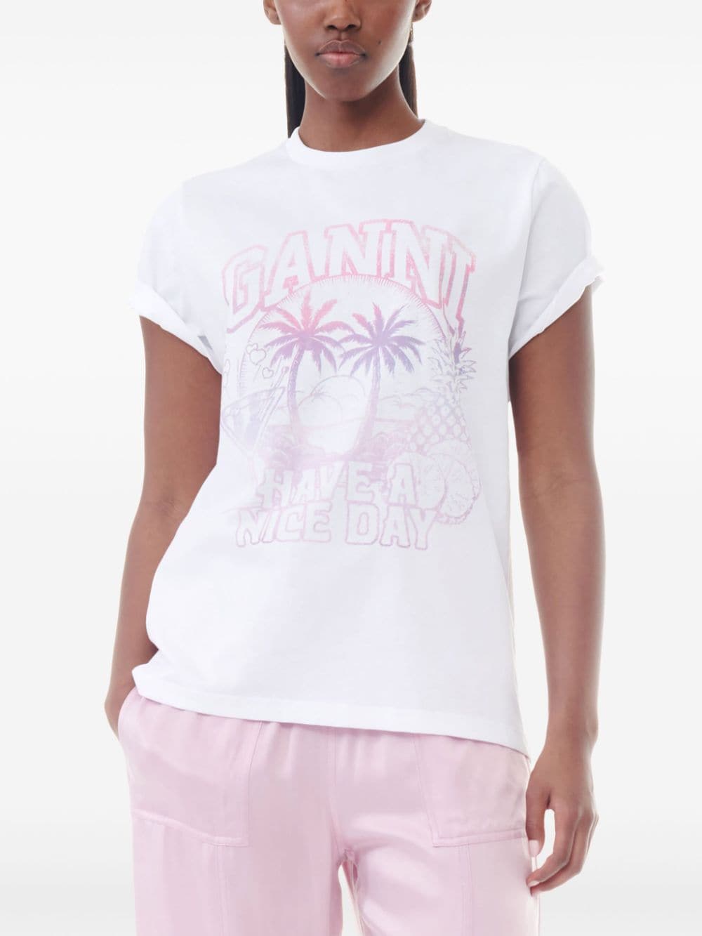 GANNI T-shirts and Polos White - VivaceVenus