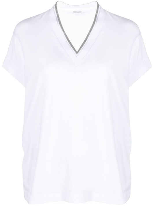 Brunello Cucinelli T-shirts and Polos White - VivaceVenus