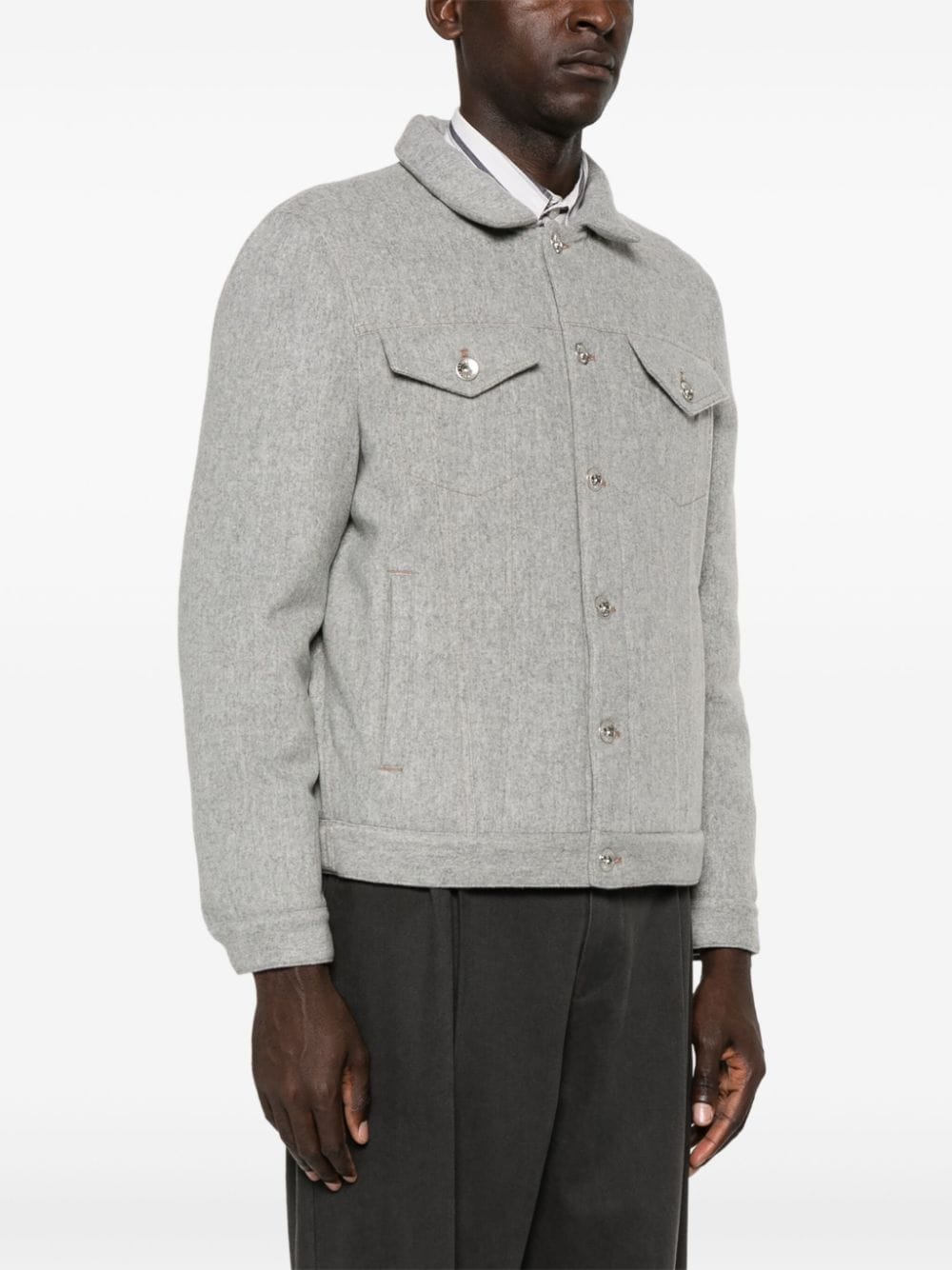 Brunello Cucinelli Coats Light Grey