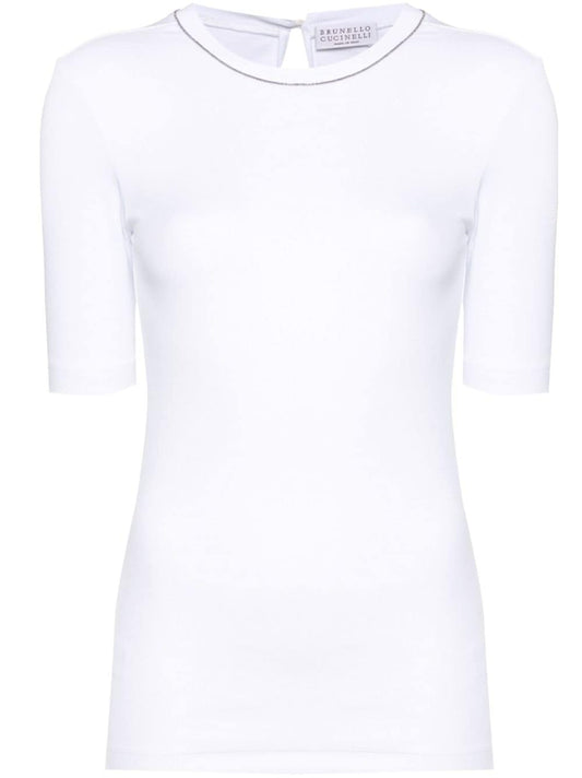 Brunello Cucinelli T-shirts and Polos White - VivaceVenus