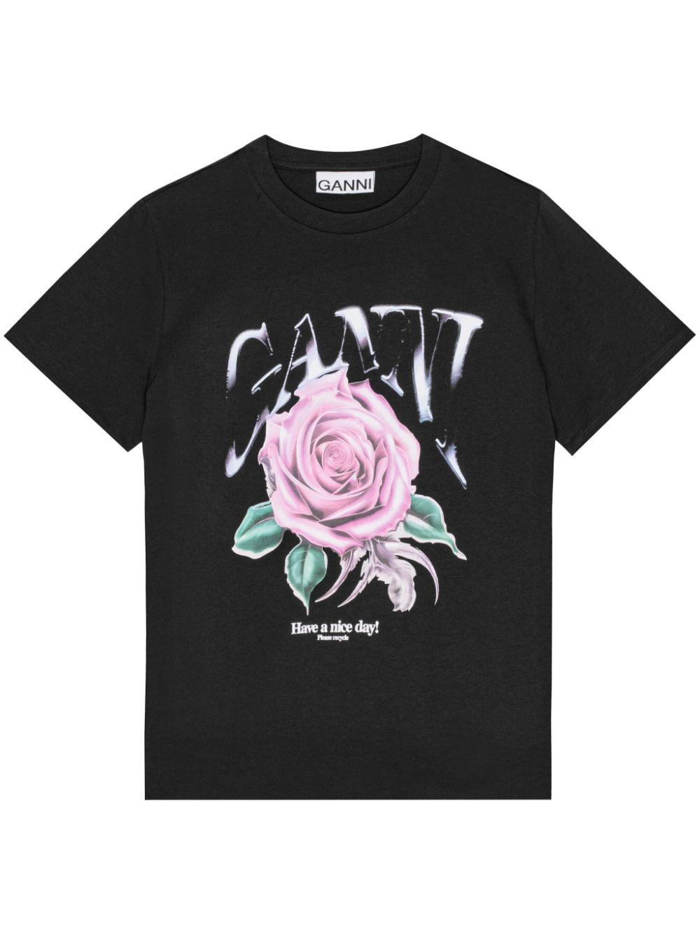 GANNI T-shirts and Polos Black