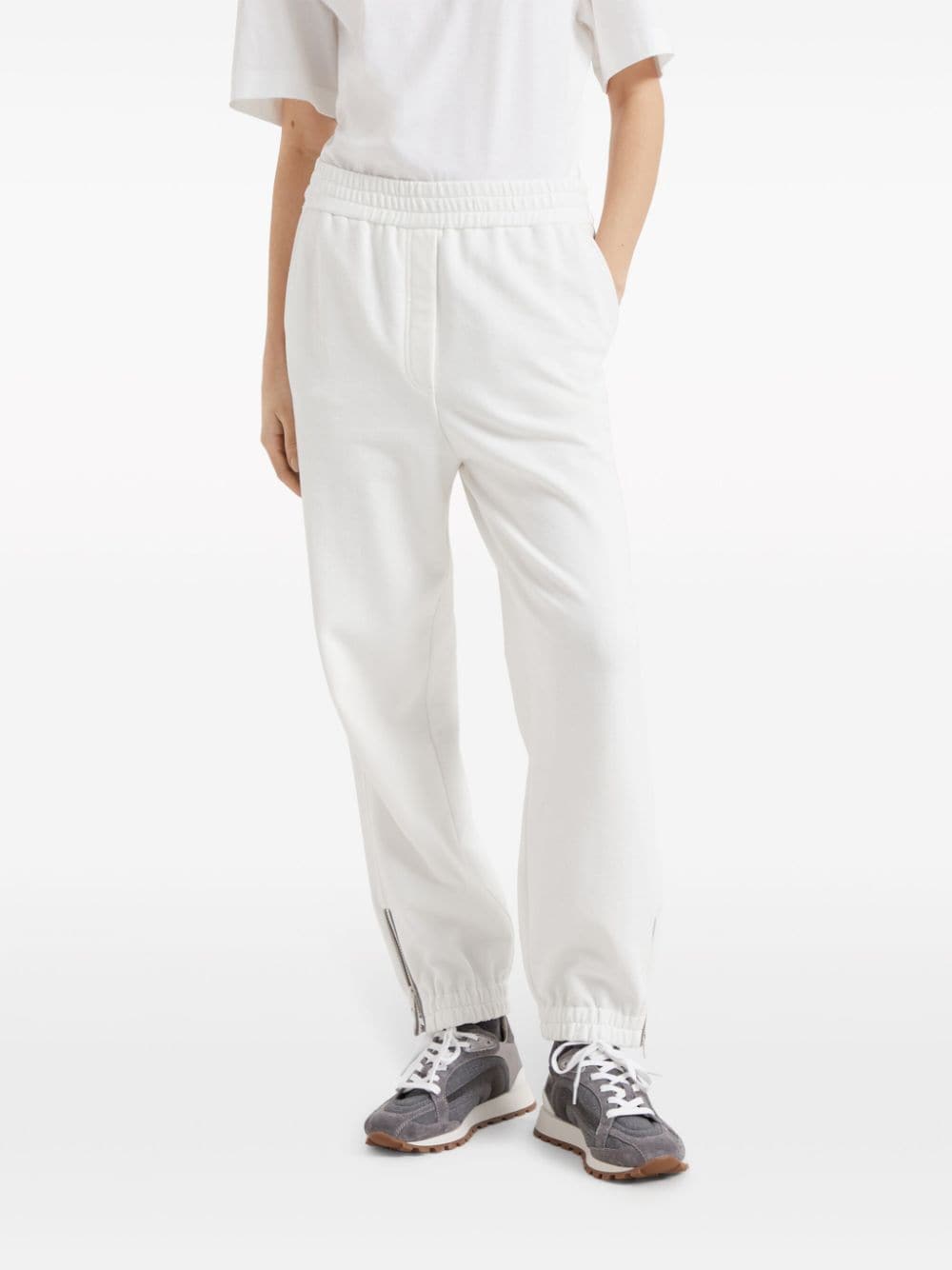 Brunello Cucinelli Trousers White - VivaceVenus