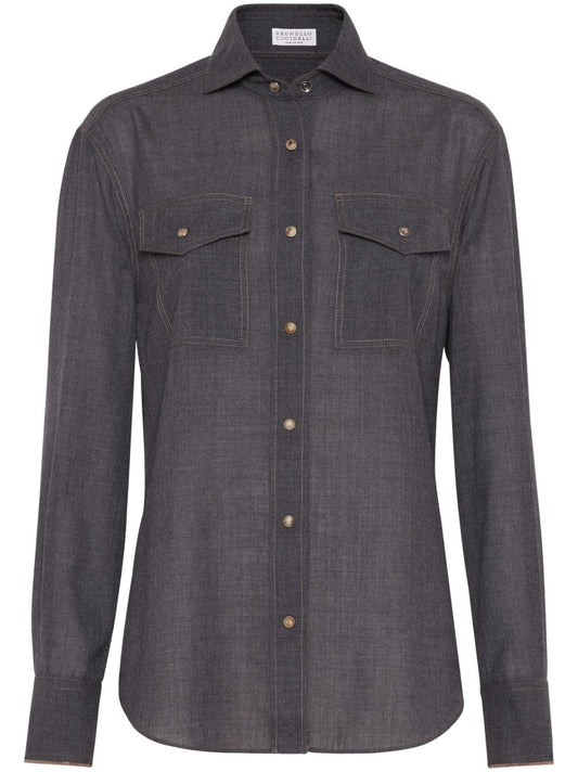 Brunello Cucinelli Shirts Grey - VivaceVenus