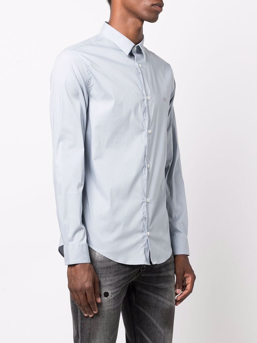 Emporio Armani Shirts Clear Blue