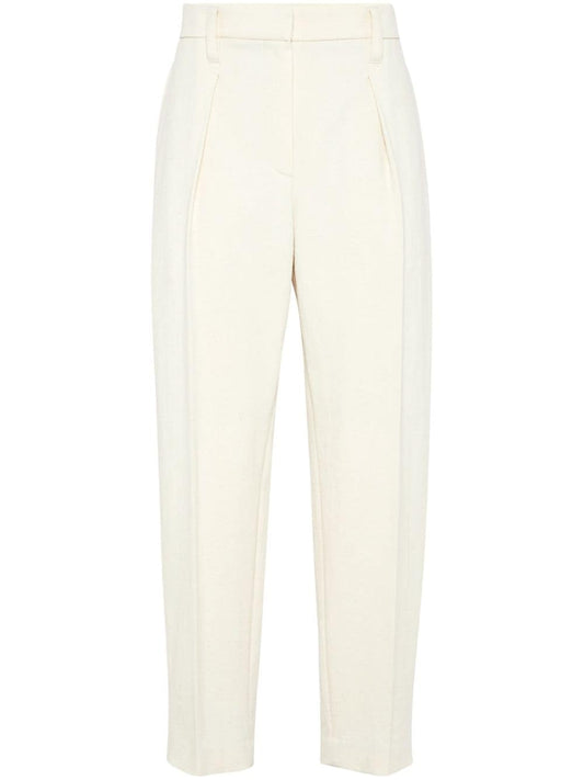 Brunello Cucinelli Trousers White - VivaceVenus